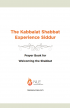The Kabbalat Shabbat Experience Siddur
